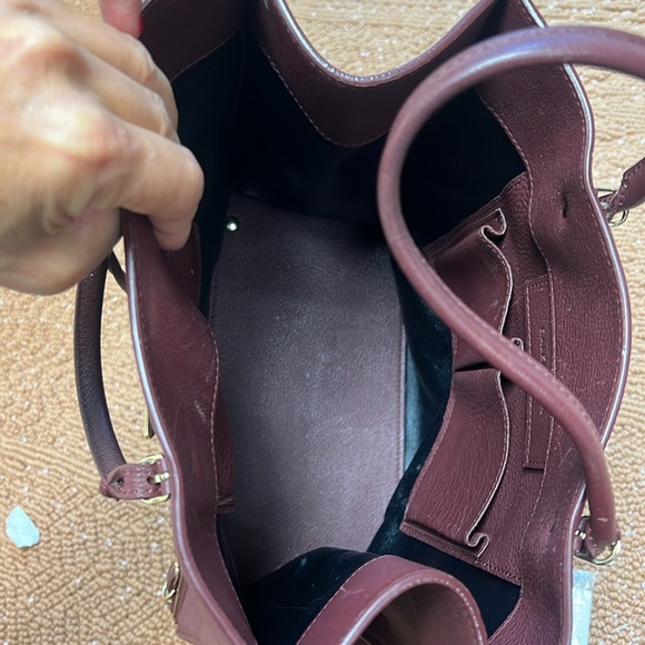 BALENCIAGA Large Metallic Edge City tote Burgundy - Picture 14 of 14
